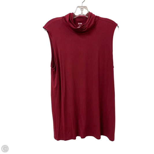 Top Sleeveless By Evri In Red, Size: L
