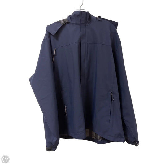 Jacket Windbreaker By Clothes Mentor In Blue, Size: 2x