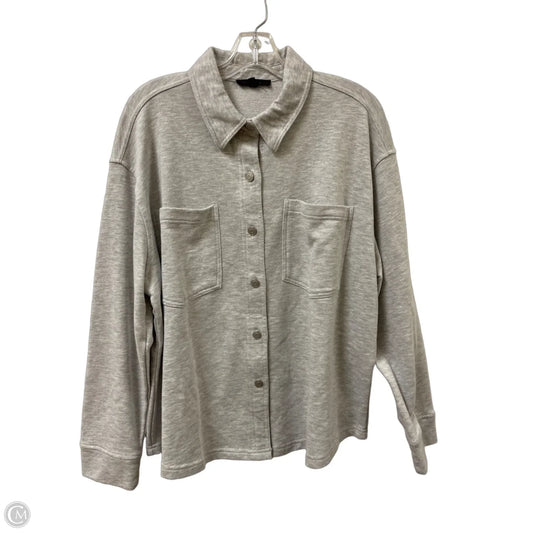 Jacket Shirt By Jane And Delancey In Grey, Size: Xl