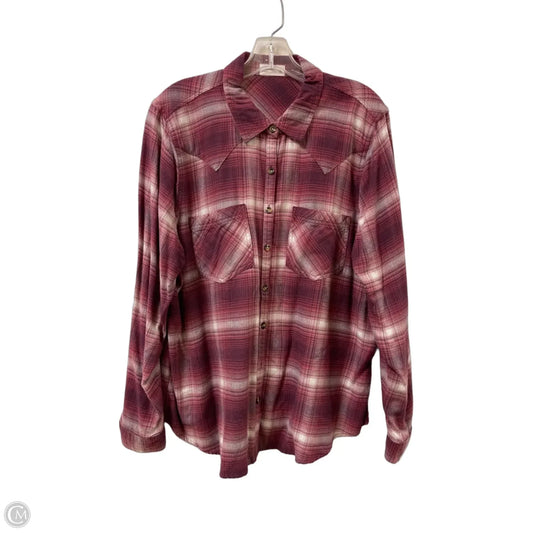 Blouse Long Sleeve By Maurices In Purple, Size: 1x