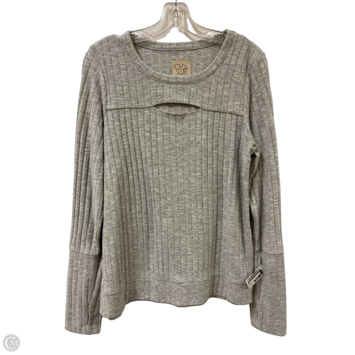 Top Long Sleeve By Chaser In Grey, Size: Xl