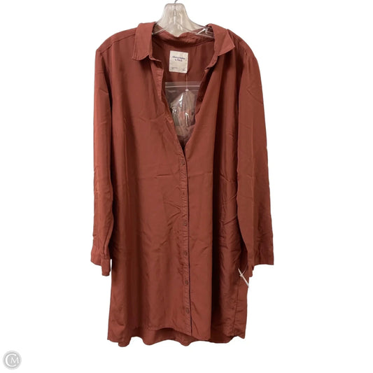 Dress Casual Midi By Abercrombie And Fitch In Brown, Size: L