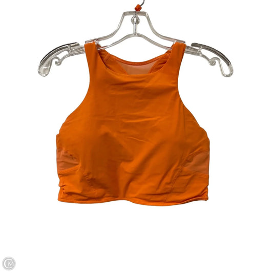 Athletic Bra By Lululemon In Orange, Size: 10