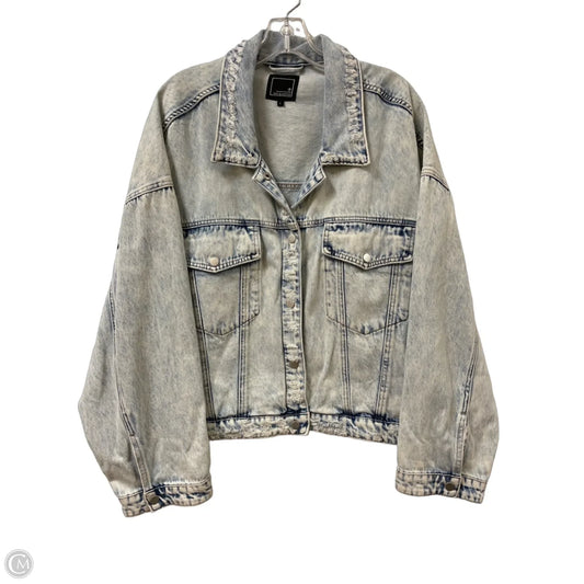 Jacket Denim By Clothes Mentor In Blue Denim, Size: L