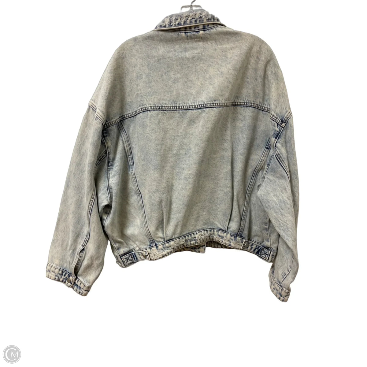 Jacket Denim By Clothes Mentor In Blue Denim, Size: L
