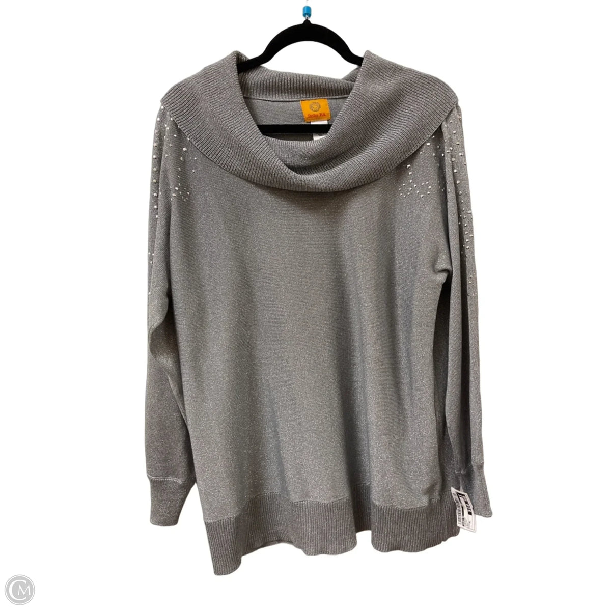 Sweater By Ruby Rd In Silver, Size: Xl