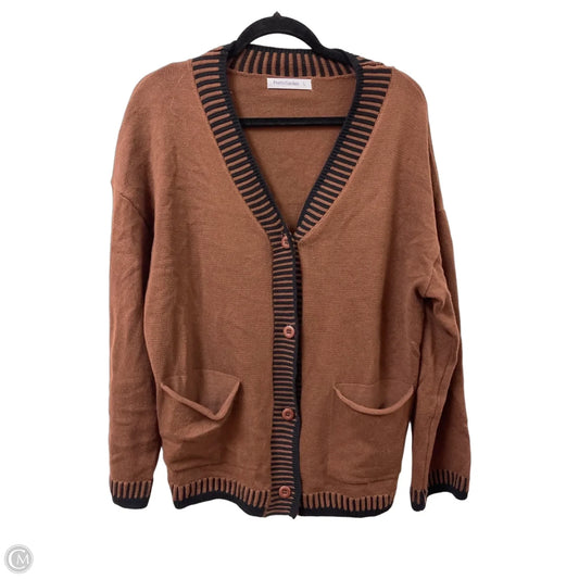 Sweater Cardigan By Prettygarden In Brown, Size: L
