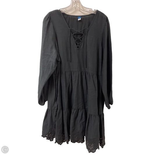 Dress Casual Midi By Old Navy In Black, Size: Xl