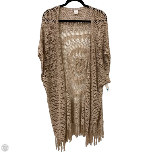 Sweater Cardigan By Say What In Tan, Size: Xl