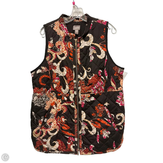 Vest Puffer & Quilted By Chicos In Bronze, Size: L