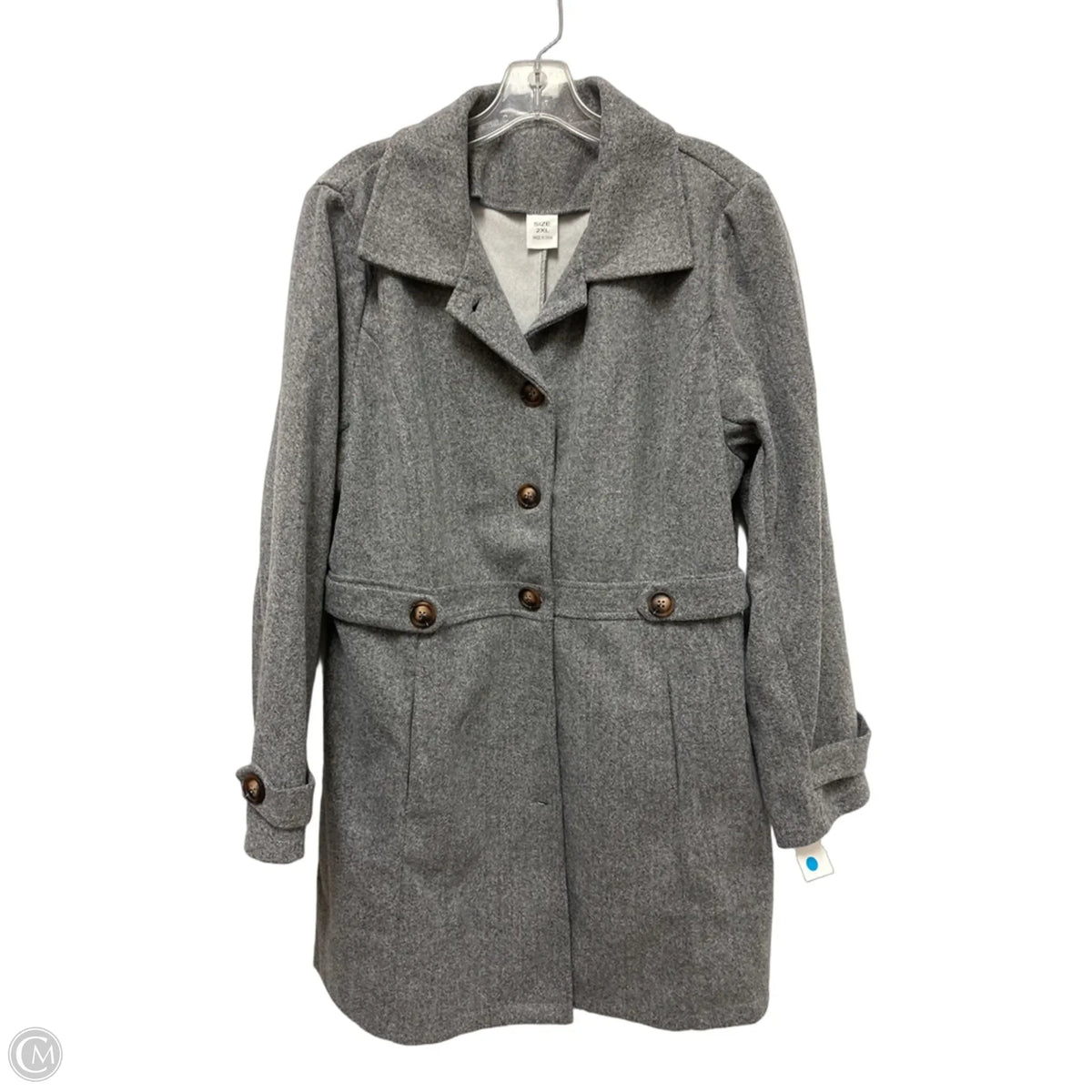 Coat Other By Clothes Mentor In Grey, Size: 2x