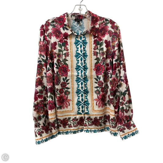 Blouse Long Sleeve By Talbots In Multi-colored, Size: M