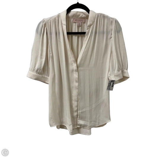 Blouse Short Sleeve By Philosophy In Cream, Size: L