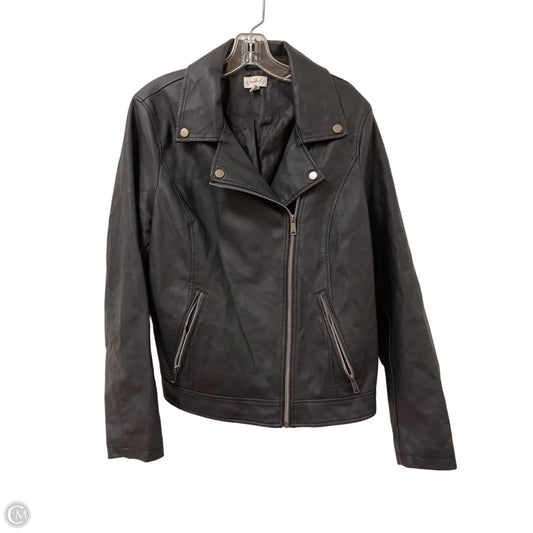 Jacket Moto By Wonderly In Black, Size: Xl