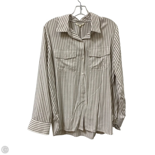 Blouse Long Sleeve By Max Studio In White, Size: M