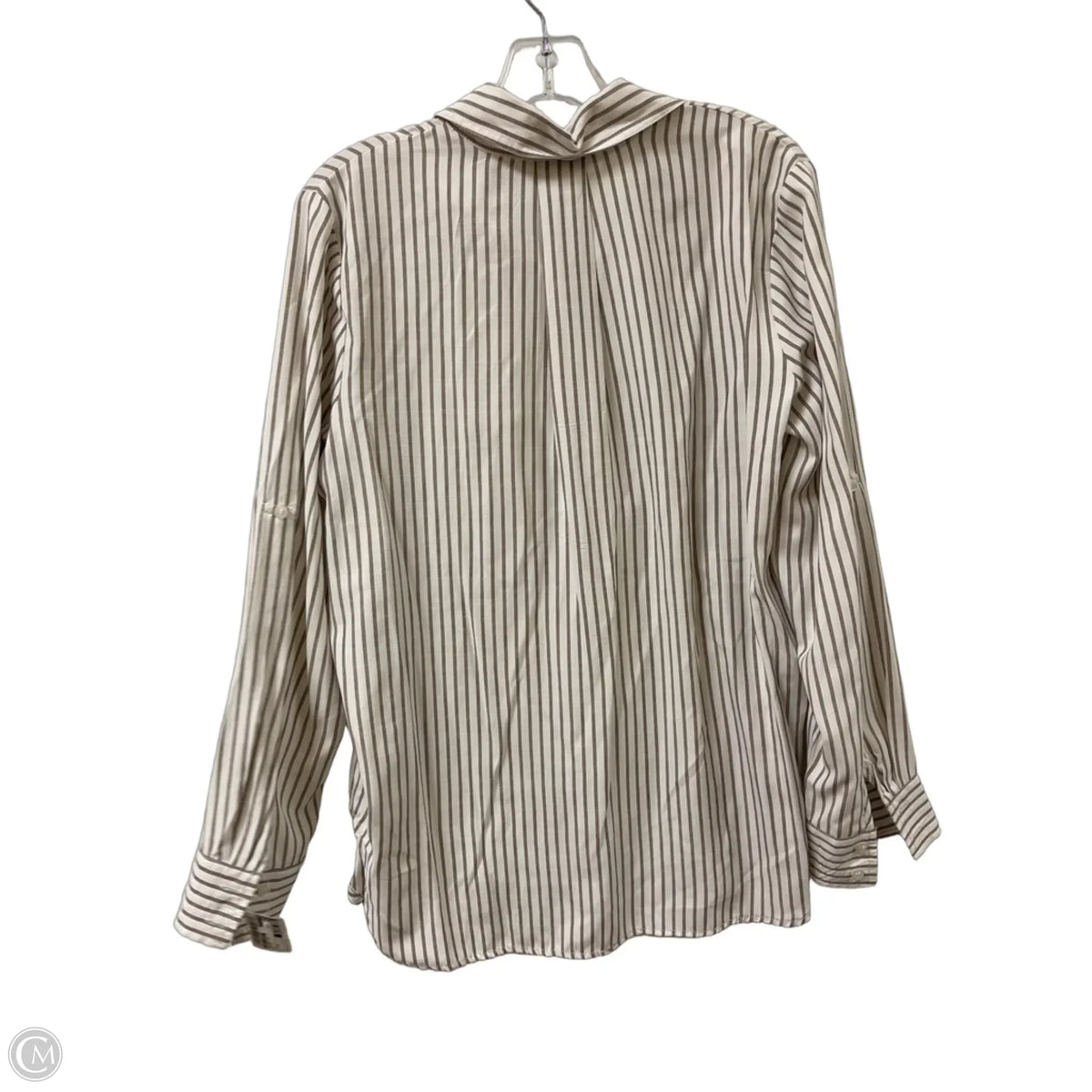 Blouse Long Sleeve By Max Studio In White, Size: M