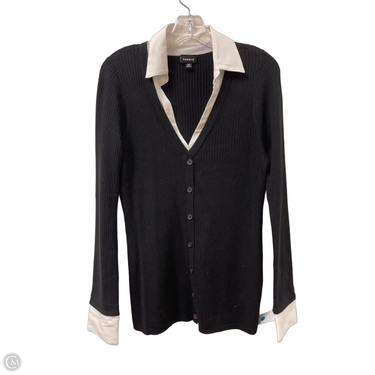 Blouse Long Sleeve By Torrid In Black, Size: L