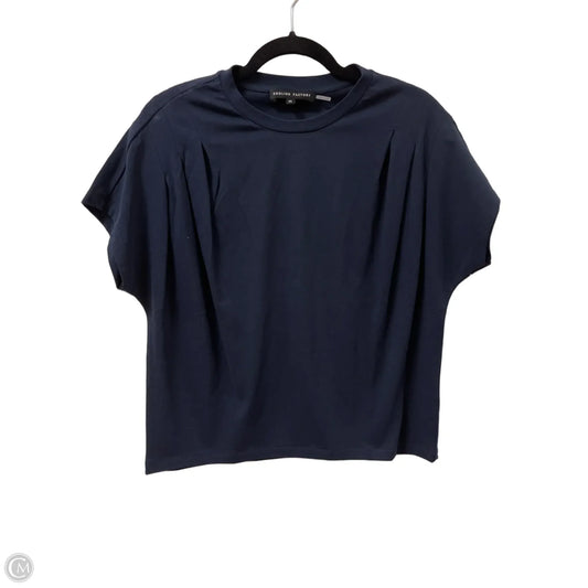 Top Short Sleeve By English Factory In Navy, Size: Xs