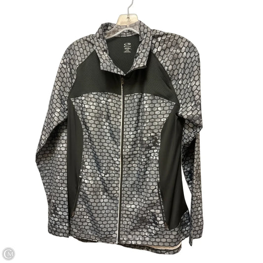 Athletic Jacket By Champion In Grey, Size: L