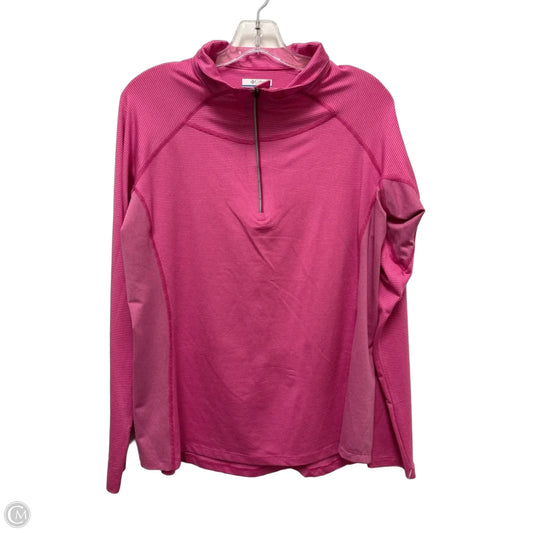 Athletic Top Long Sleeve Collar By Columbia In Pink, Size: Xl