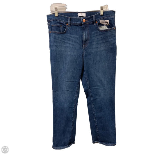 Jeans Straight By Loft In Blue Denim, Size: 10