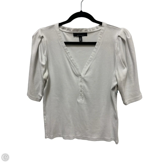Top Short Sleeve By White House Black Market In White, Size: L