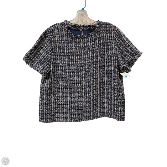 Top Short Sleeve By Ann Taylor In Navy, Size: L