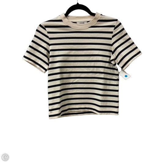 Top Short Sleeve By Cos In Black & Cream, Size: Xs