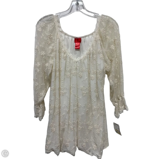 Top Long Sleeve By Cristina In Cream, Size: M