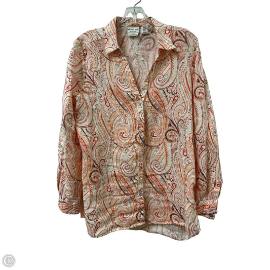 Blouse Long Sleeve By Rachel Zoe In Orange, Size: M