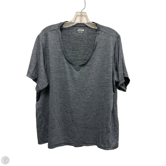 Athletic Top Short Sleeve By Bcg In Grey, Size: 2x