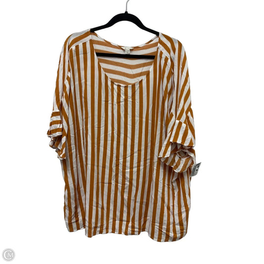 Top Short Sleeve By Cato In Orange, Size: 3x