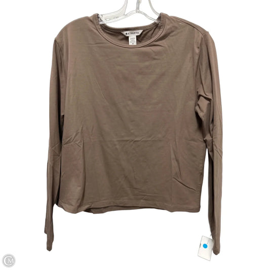 Athletic Top Long Sleeve Crewneck By Athleta In Brown, Size: M