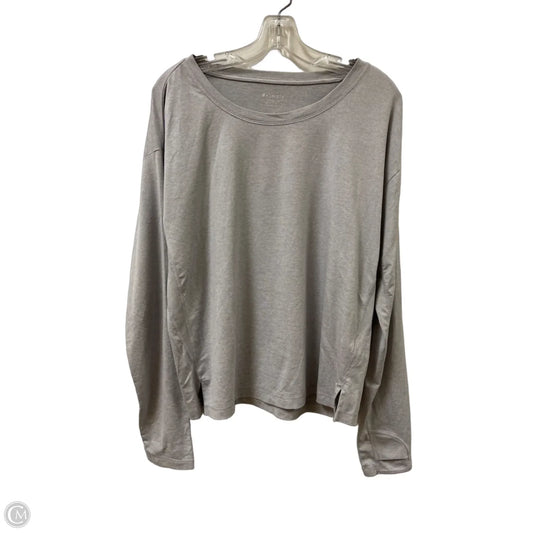 Athletic Top Long Sleeve Crewneck By Athleta In Grey, Size: L