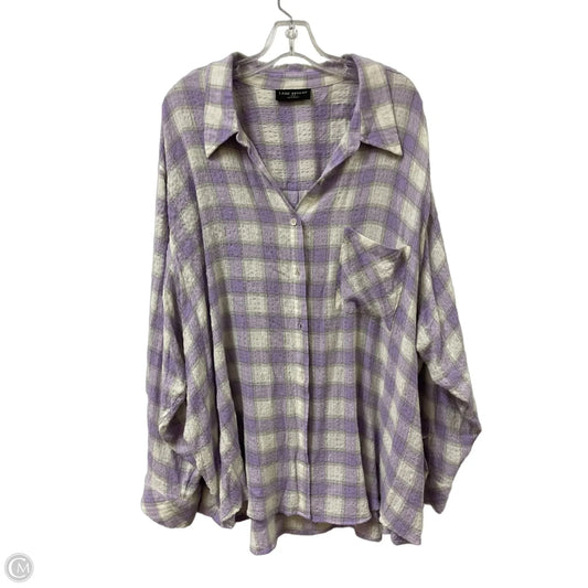 Blouse Long Sleeve By Lane Bryant In Purple, Size: 4x