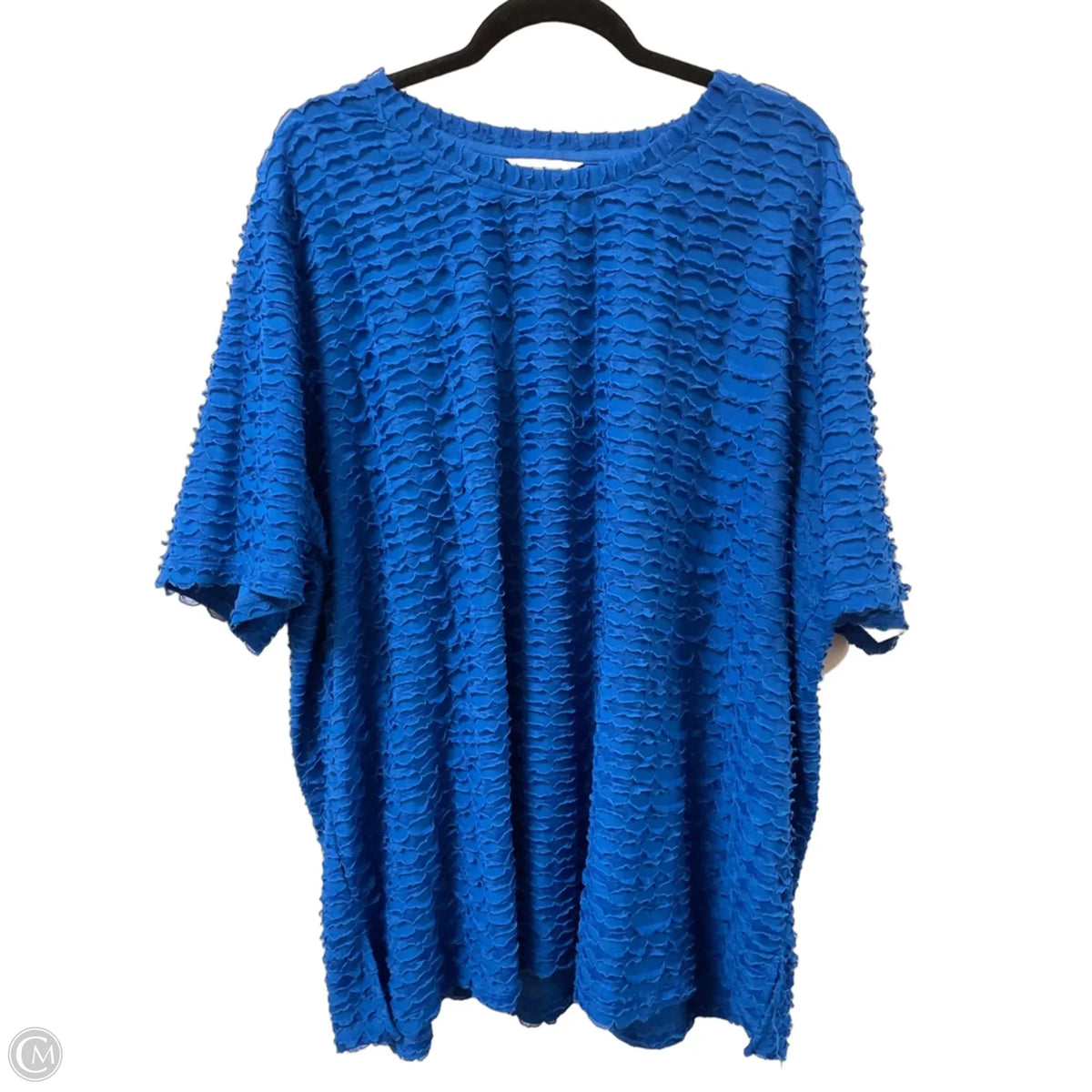 Top Short Sleeve By Multiples In Blue, Size: 3x