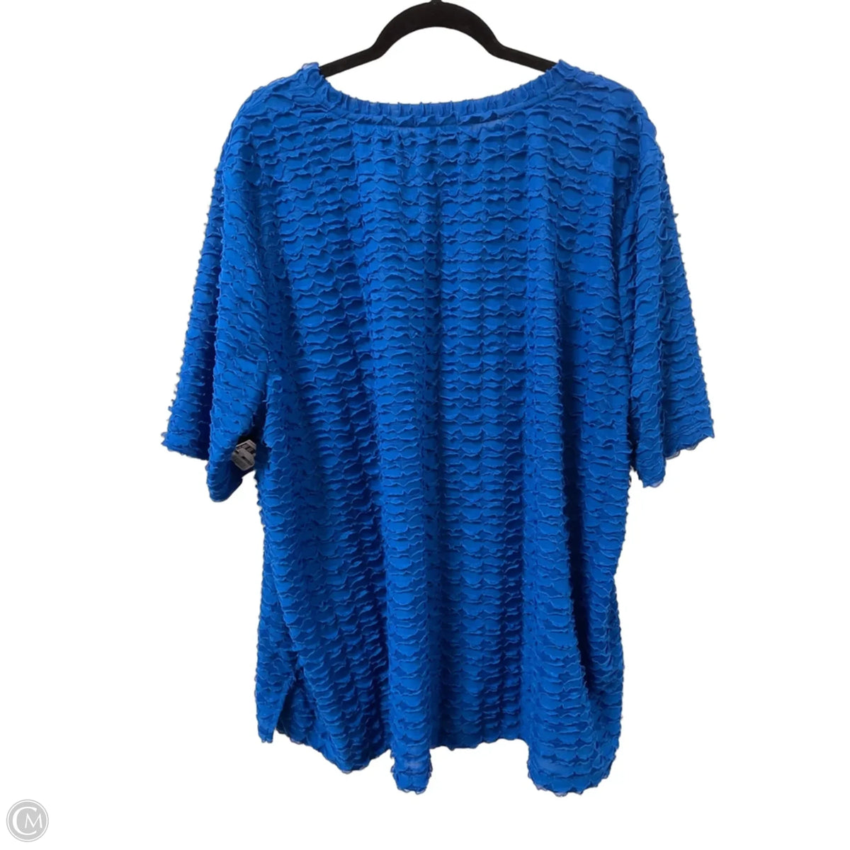 Top Short Sleeve By Multiples In Blue, Size: 3x