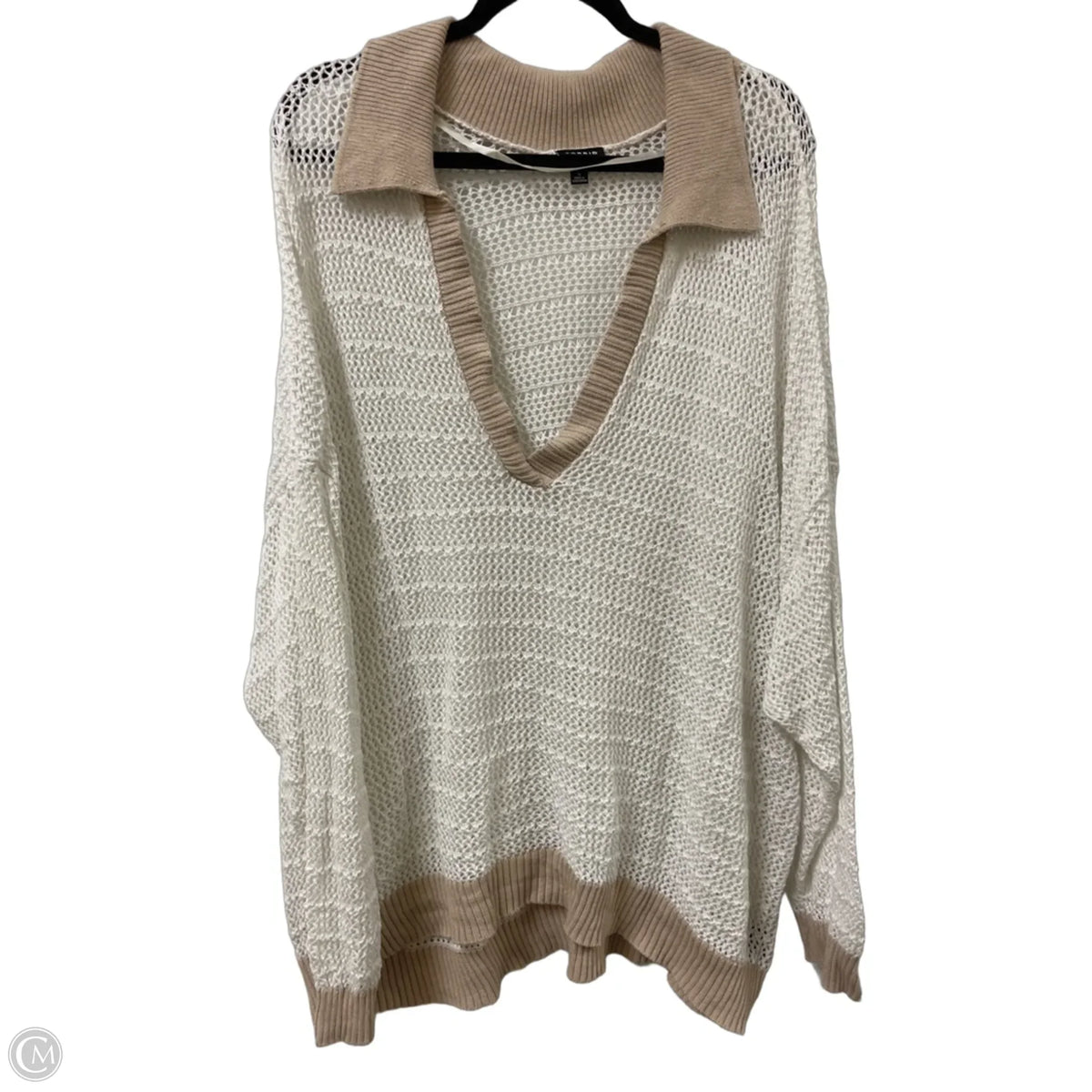 Sweater By Torrid In White, Size: 4x