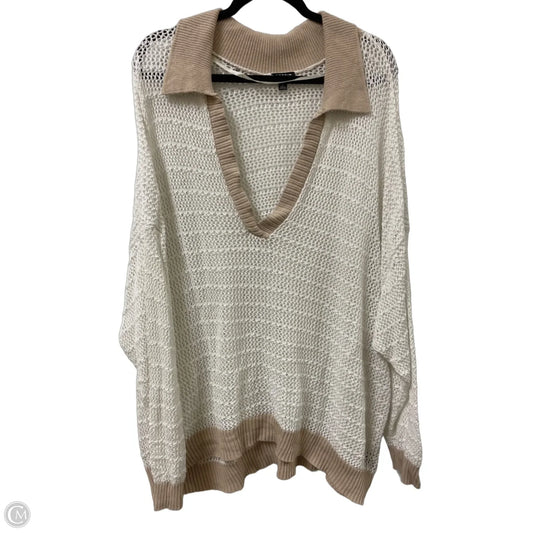 Sweater By Torrid In White, Size: 4x