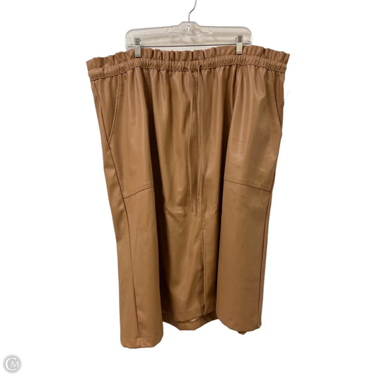 Skirt Midi By Ava & Viv In Tan, Size: 22