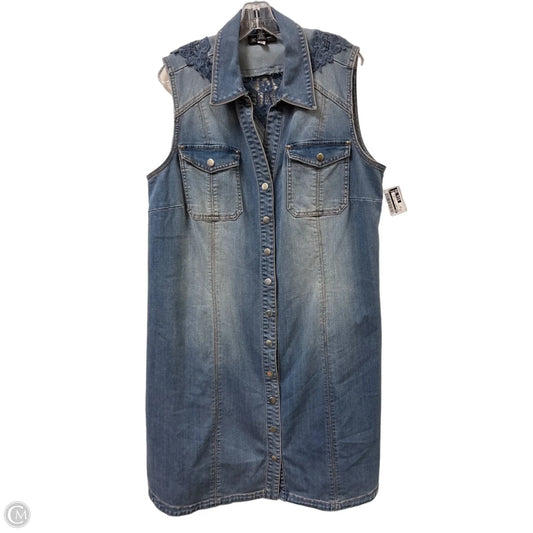 Dress Casual Midi By Inc In Blue Denim, Size: 3x