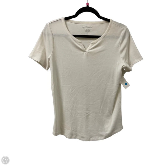 Top Short Sleeve By Chicos In White, Size: M