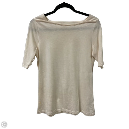 Top Short Sleeve By Talbots In Cream, Size: S
