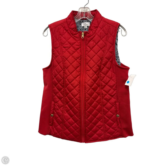Vest Puffer & Quilted By Kim Rogers In Red, Size: M