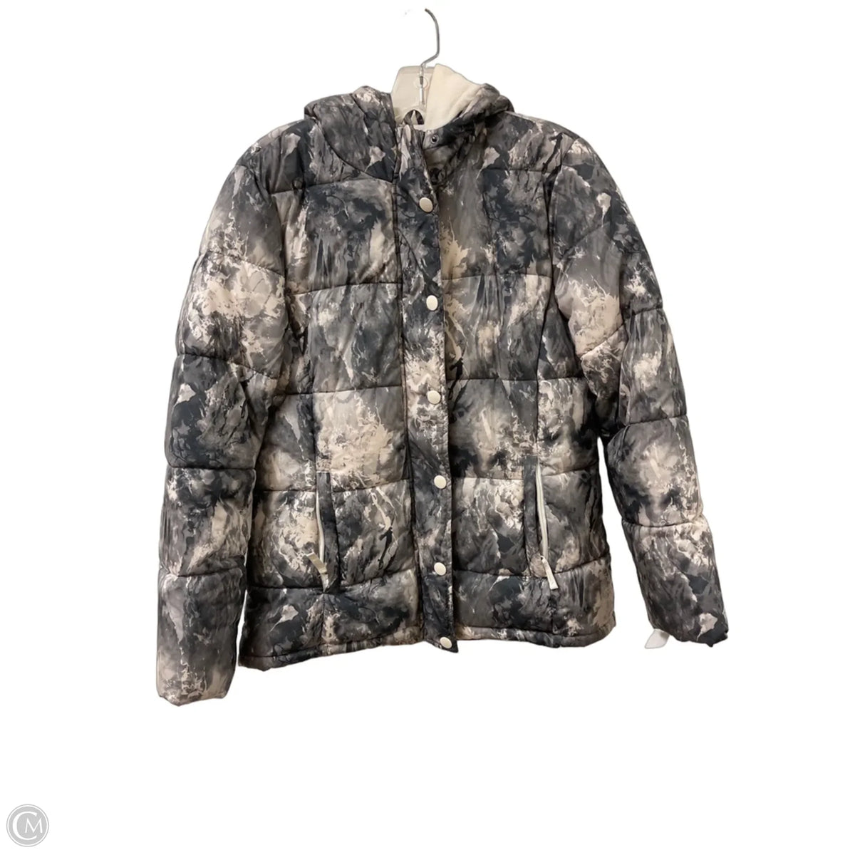 Coat Puffer & Quilted By Amazon Essentials In Grey, Size: M
