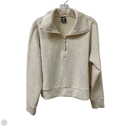 Athletic Sweatshirt Collar By Avia In Cream, Size: M