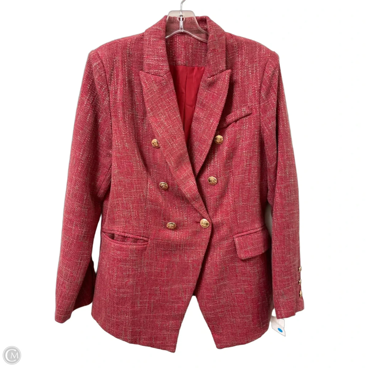 Blazer By Clothes Mentor In Red, Size: L