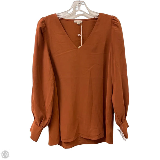 Top Long Sleeve By Jodifl In Orange, Size: S