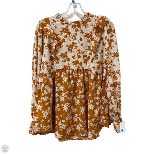 Top Long Sleeve By Hailey & Co In Yellow, Size: S