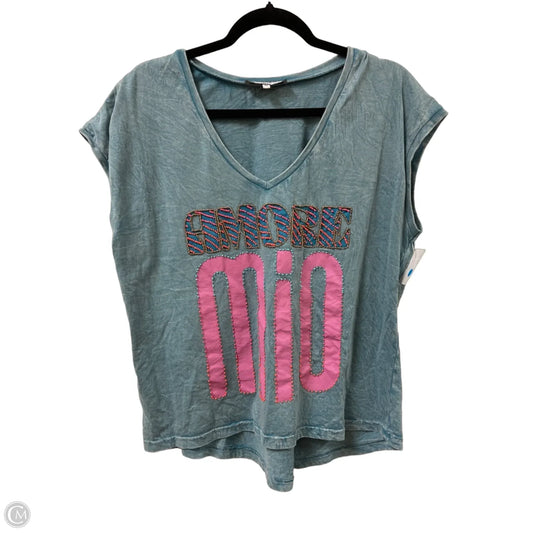 Top Short Sleeve By Clothes Mentor In Blue, Size: L